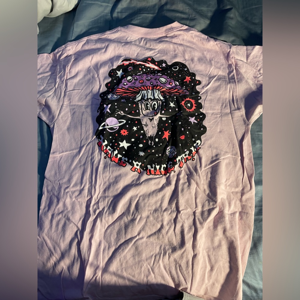A lab space mushroom tee